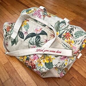 Ban.do Wish You Were Here Floral Canvas Duffle
